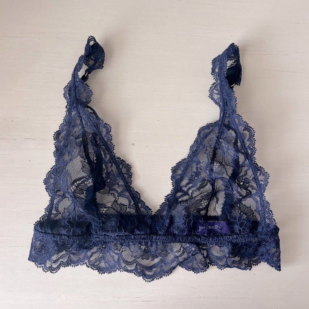 NWOT Journelle navy blue lace bralette - XS